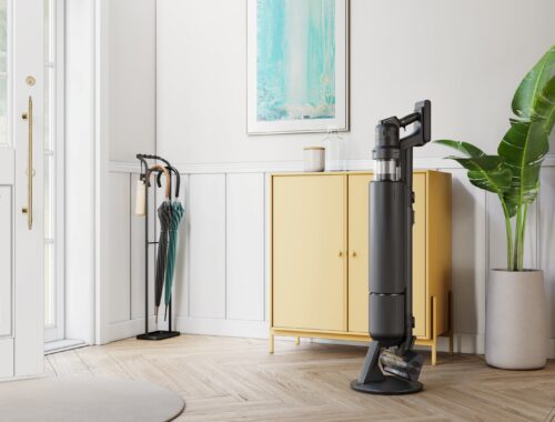 bespoke ai jet ultra in a hallway satin black