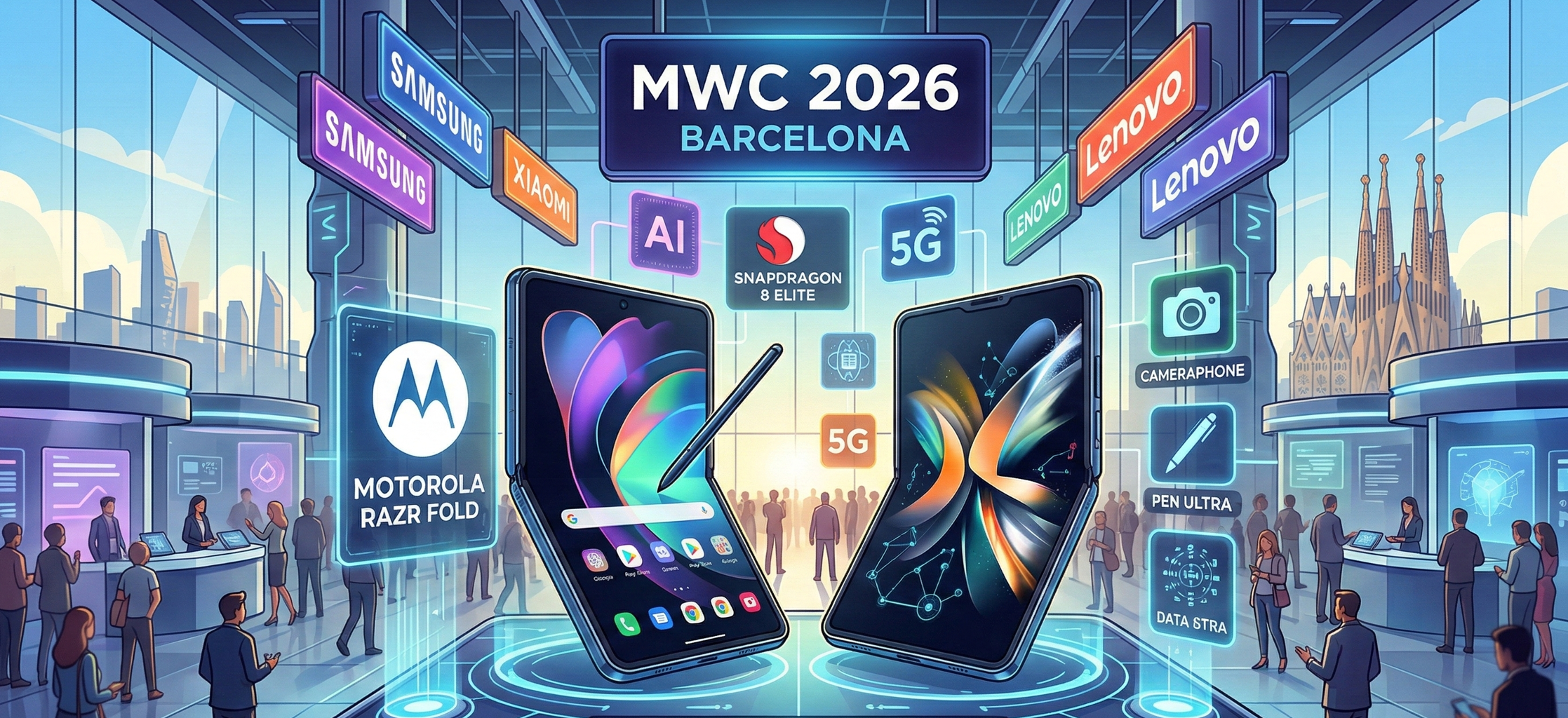 mwc barcelona foldable battle