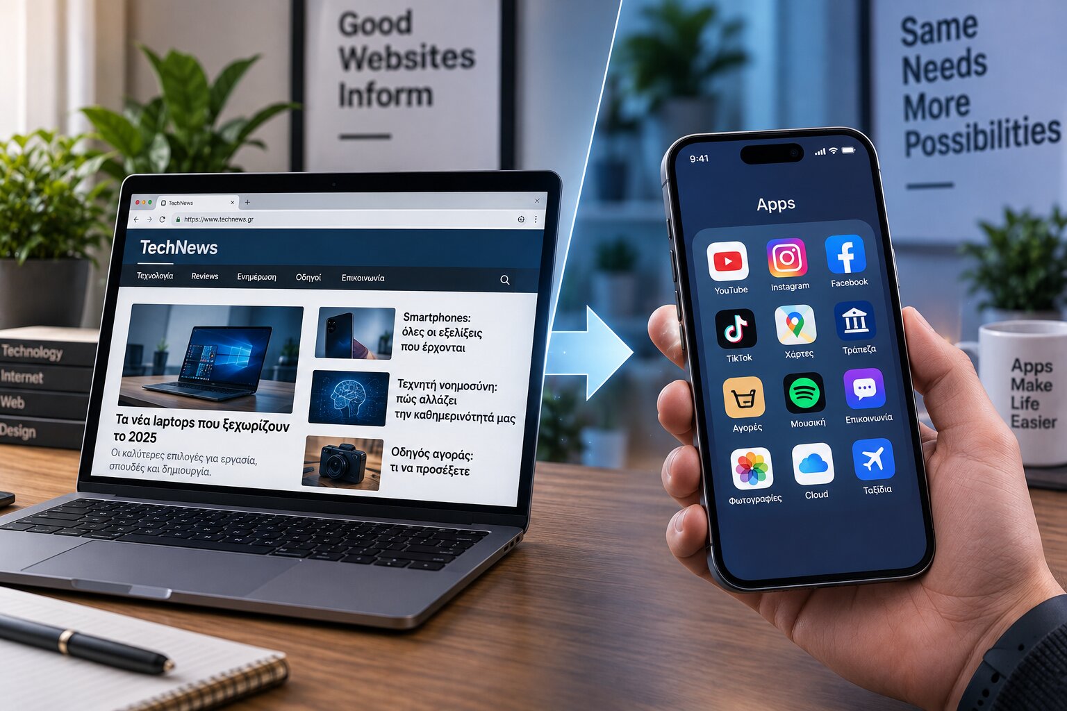 Η αλλαγή στο Internet από το «σερφάρισμα» στην τεχνητή νοημοσύνη 2 Από τις ιστοσελίδες περάσαμε στις εφαρμογές