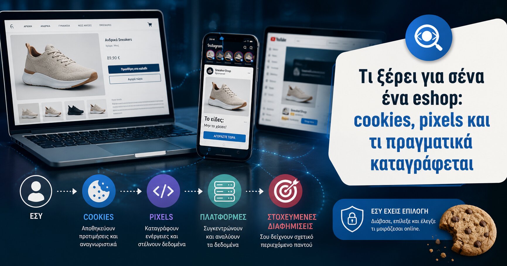 Τι ξέρει για σένα ένα eshop: cookies, pixels και τι πραγματικά καταγράφεται