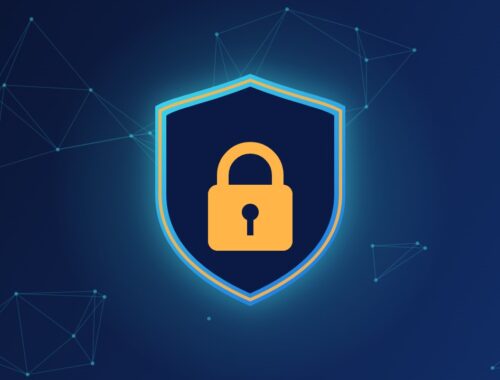 Ασπίδα με λουκέτο που συμβολίζει ένα VPN